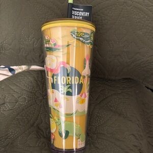 Starbucks Yellow Florida Discovery Series Travel Tumbler